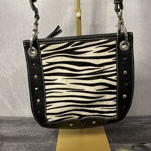 Brighton Zebra Print Adjustable Crossbody Bag